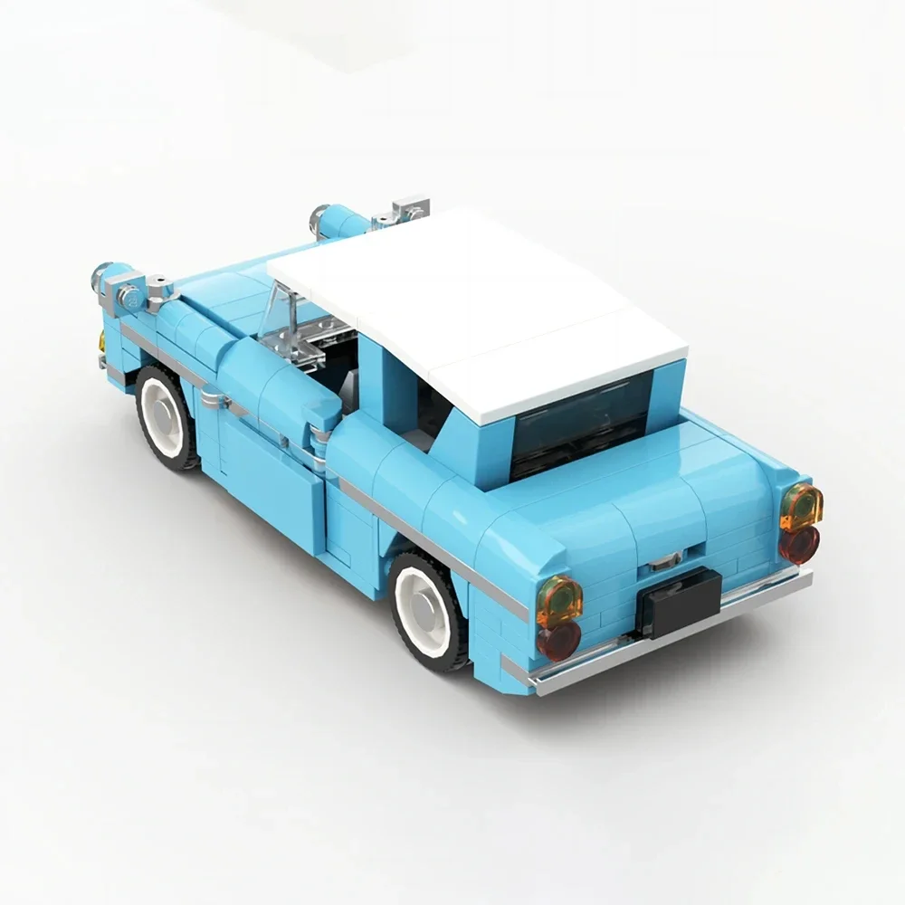 DIY custom MOC building blocks toy emerald green car model 337pcs Creative holiday gift for boy's birthday