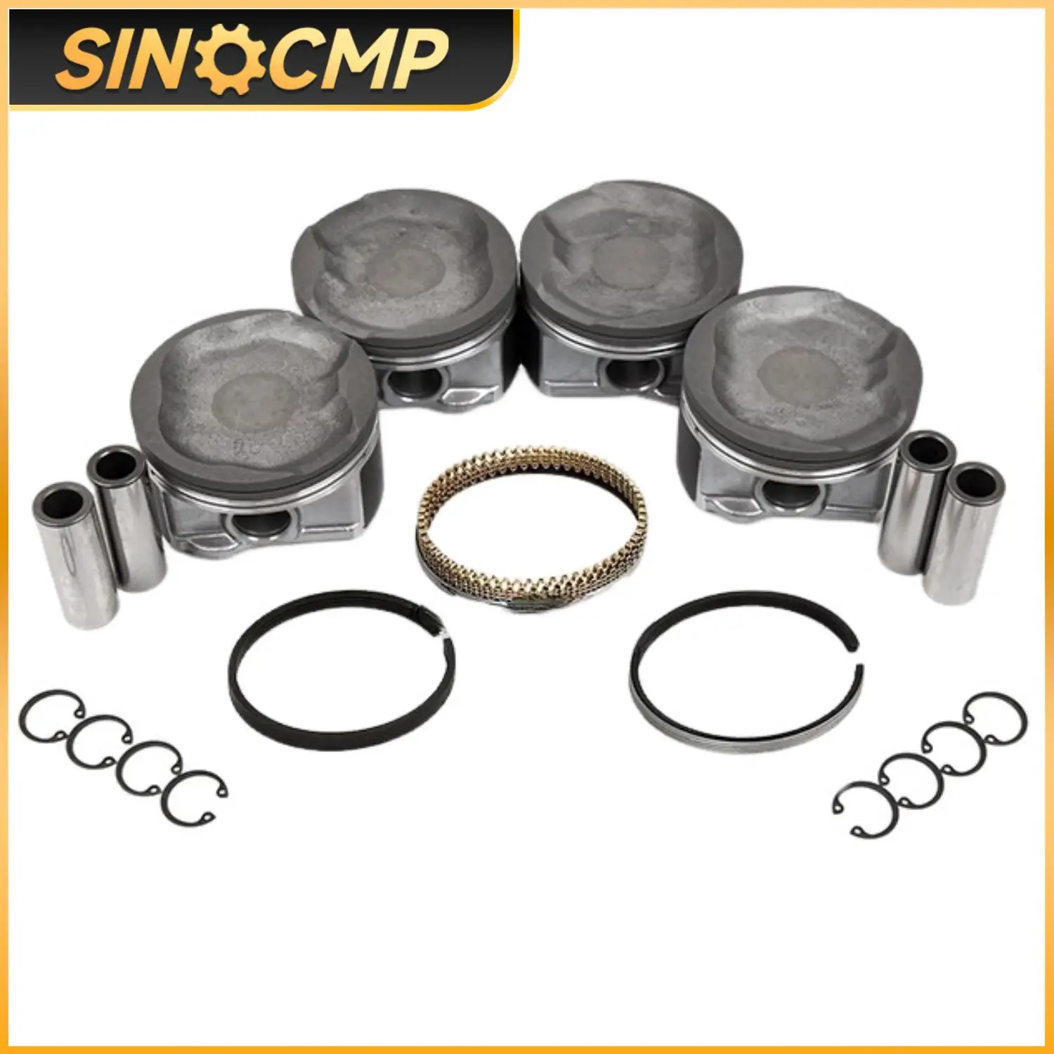 4pcs Engine Piston Set 13101-75130 For 05-16 Toyota Tacoma 2.7L DOHC 16V 2TRFE Automotive Professional Parts