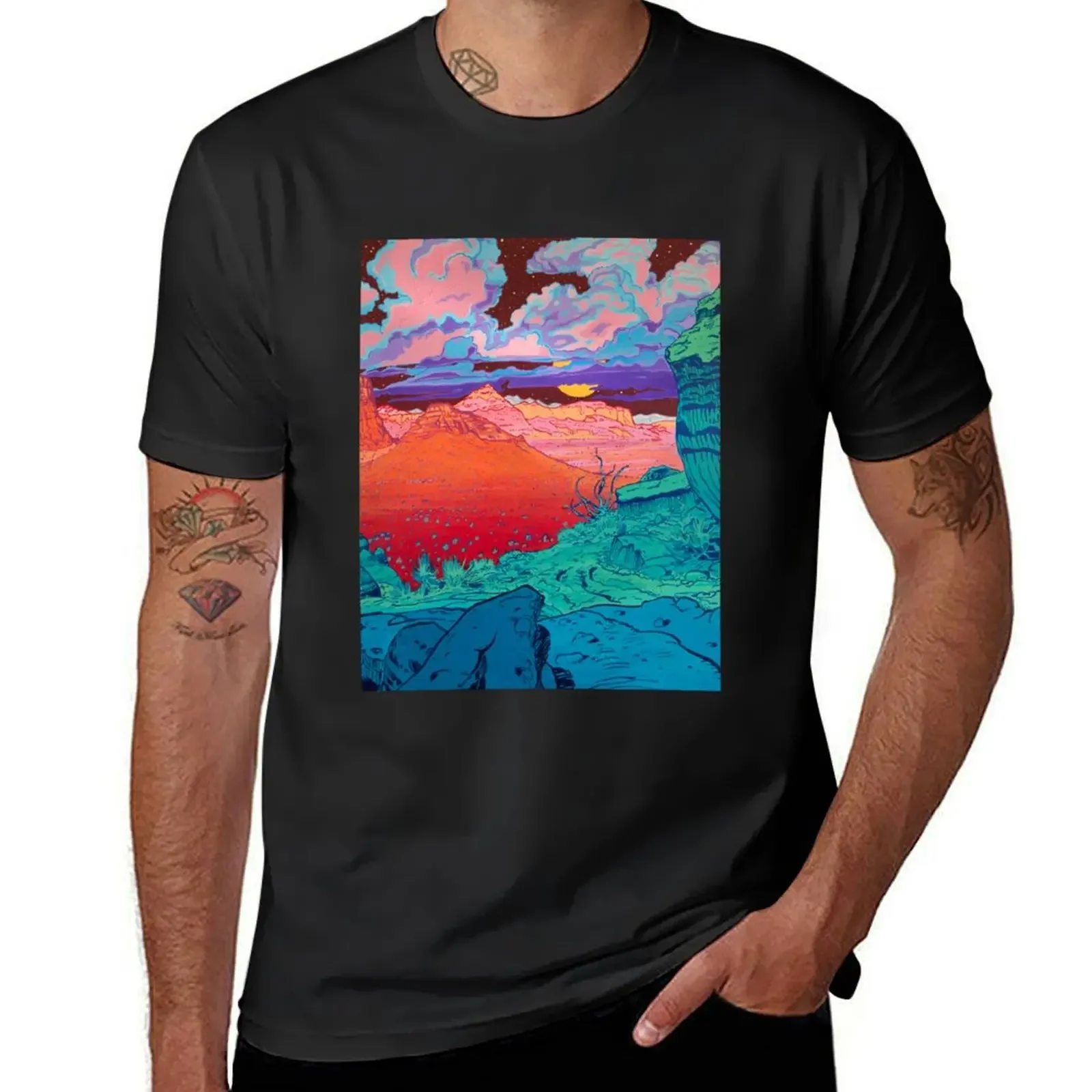 

Pink Clouds T-Shirt custom t-shirts graphic t shirt vintage quick-drying for a boy Men's t-shirt