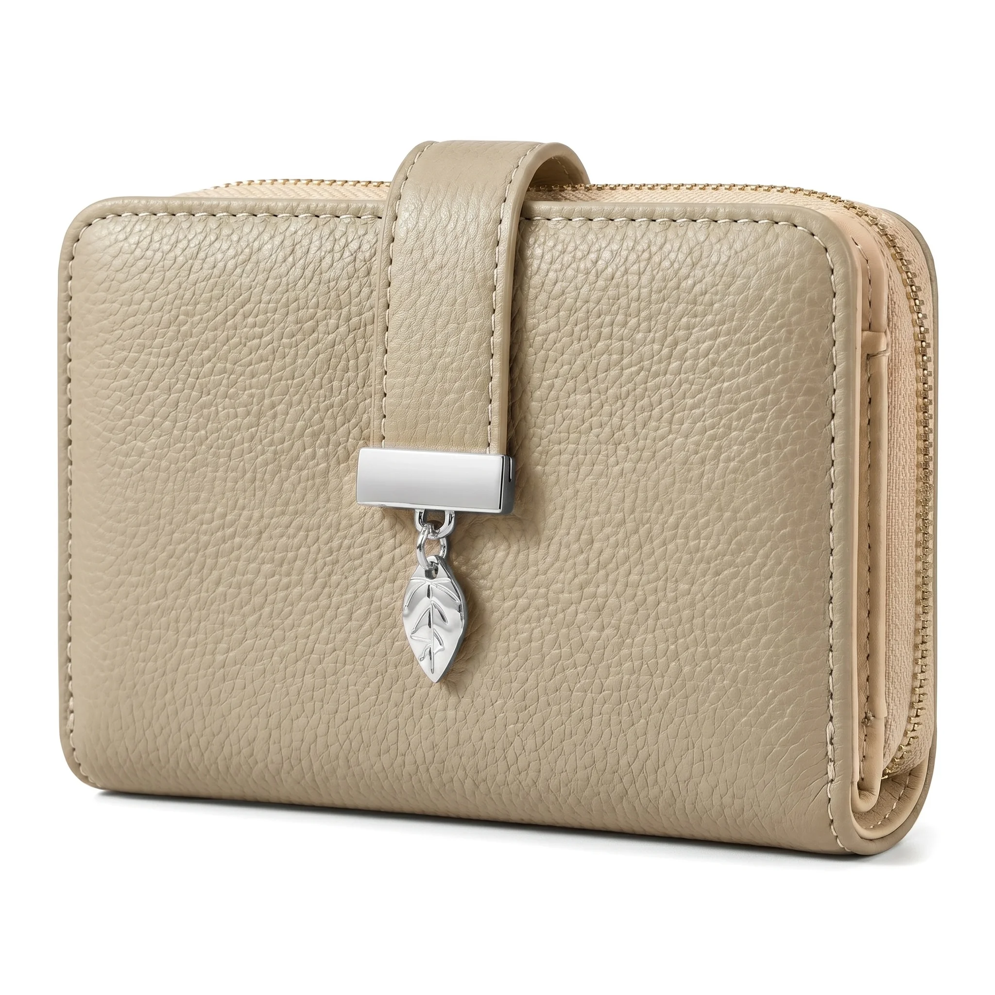 

Pomelo Best Women PU Leather Short Wallet Snap Button ID Window Credit Card Holder Zipper Coin Pocket Purse for Daily TravelGift
