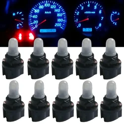 10Pcs Auto Panel Lights T5 T6.5 W1.2W  LED Bulb Canbus Dashboard Instrument Lighting 12V 3000K 6000K White Red Ice Blue Lights