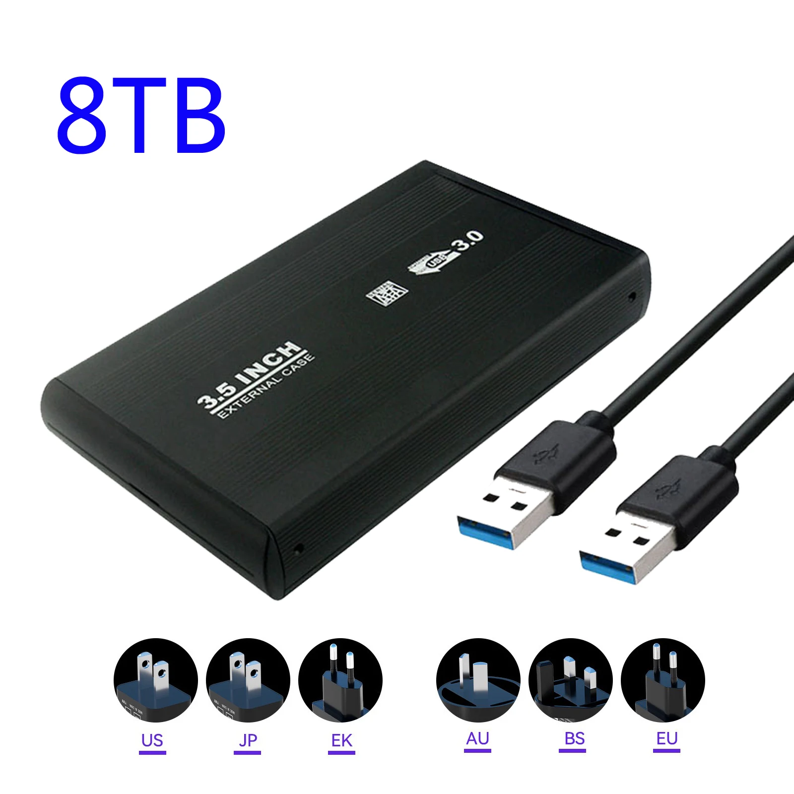NEW Portable External HD Hard Drive, 8TB, HDD Memory, USB3.0, High Speed Flash Drive for Laptop, PC,3.5" MacBook, PS4, PS5