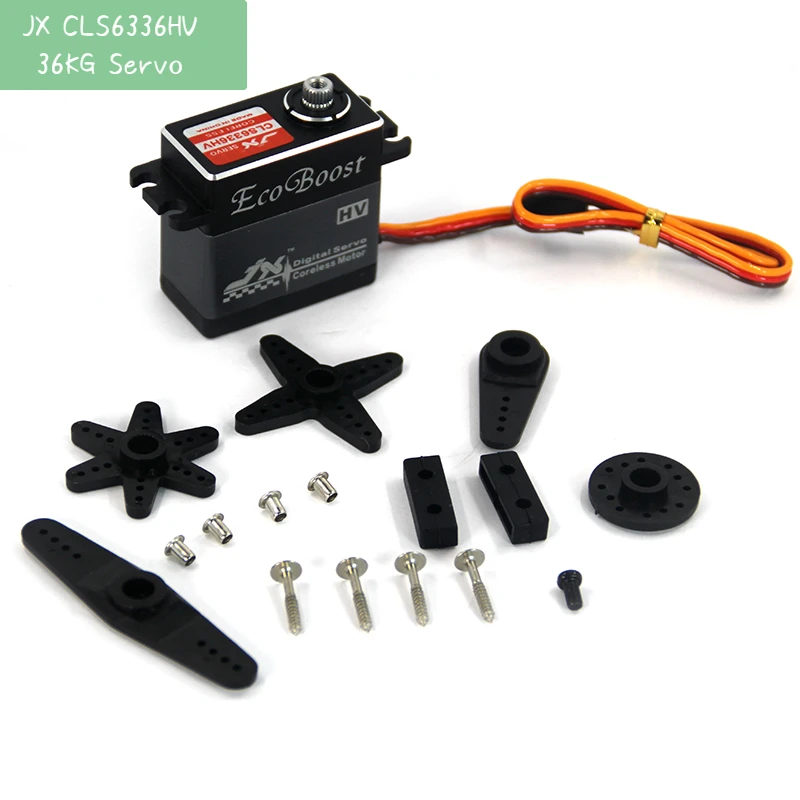 High Quality JX Ecoboost CLS6336HV 36KG Servo Large Torque 180 Degree CNC Digital Coreless Servo for RC Models Helicopter Cars