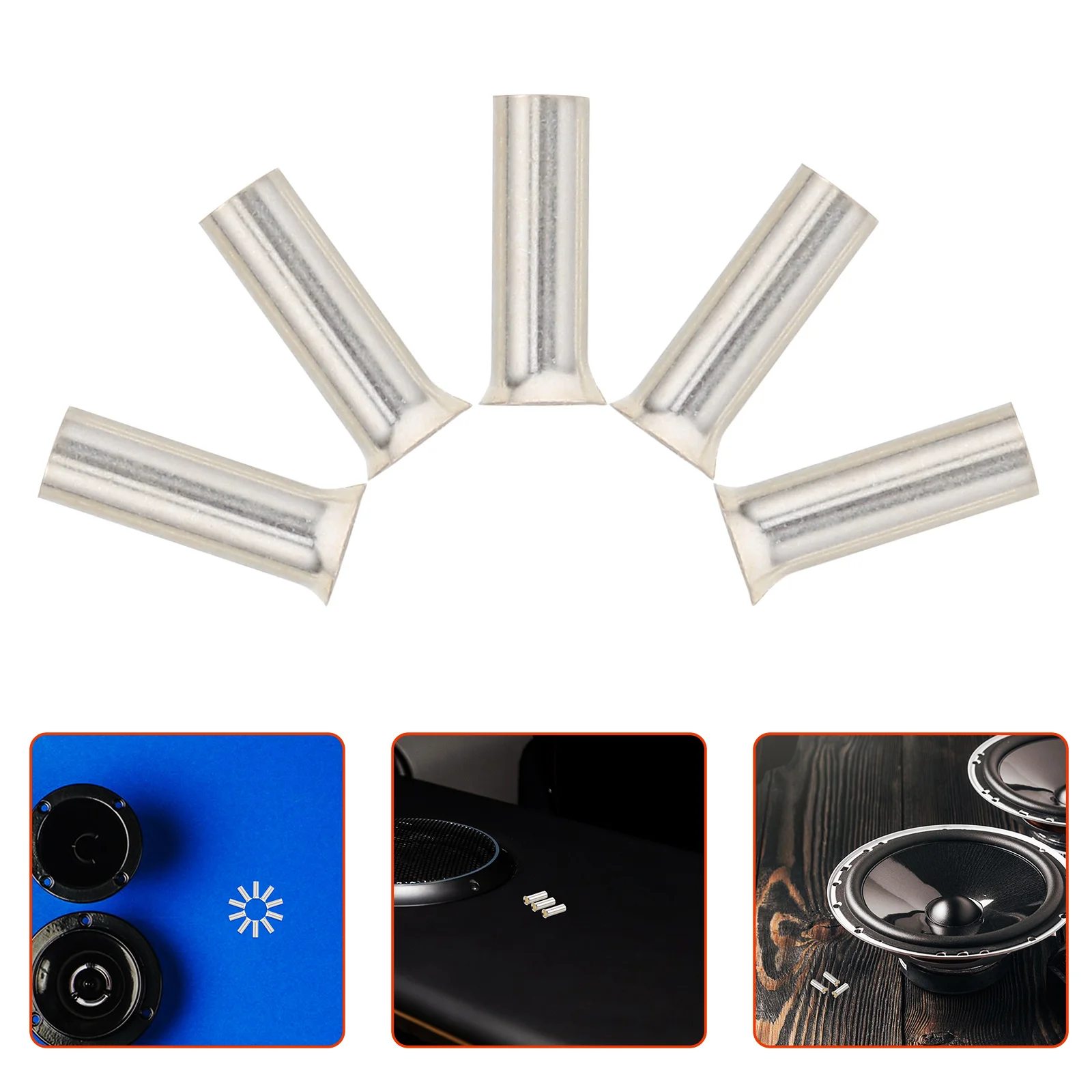 

10Pcs Copper Pin Cord End Terminal Silver Plated for Automotive Wiring Electrical Crimp Ferrules Connector Kit