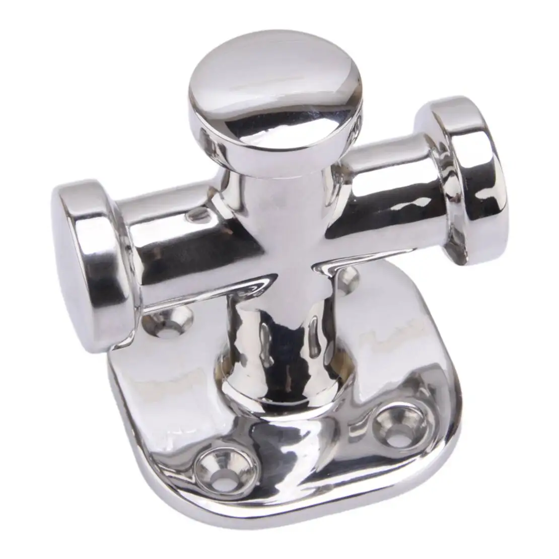 

63mm Marine Boat 316 Stainless Steel Deck Single Cross Bollard Mooring Bitt Cleat Silver