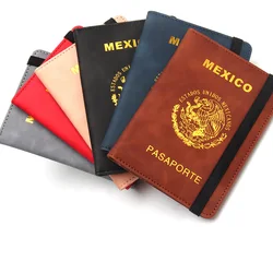 Rfid Mexico Passport Cover Quality Pu Passport Case Ticket Cards Holder Multifunctional Travel Wallet Name Engraving Available