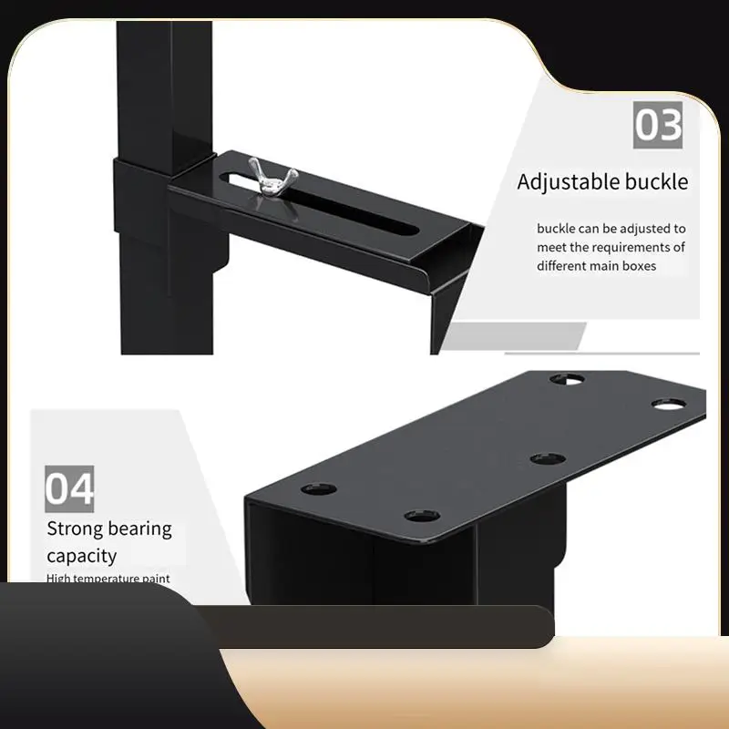 

Universal PC Case Holder Adjustable Host Box Stand Versatile Under Desk Or Wall Side Mount, Cpu Stand Lift Black-T44C