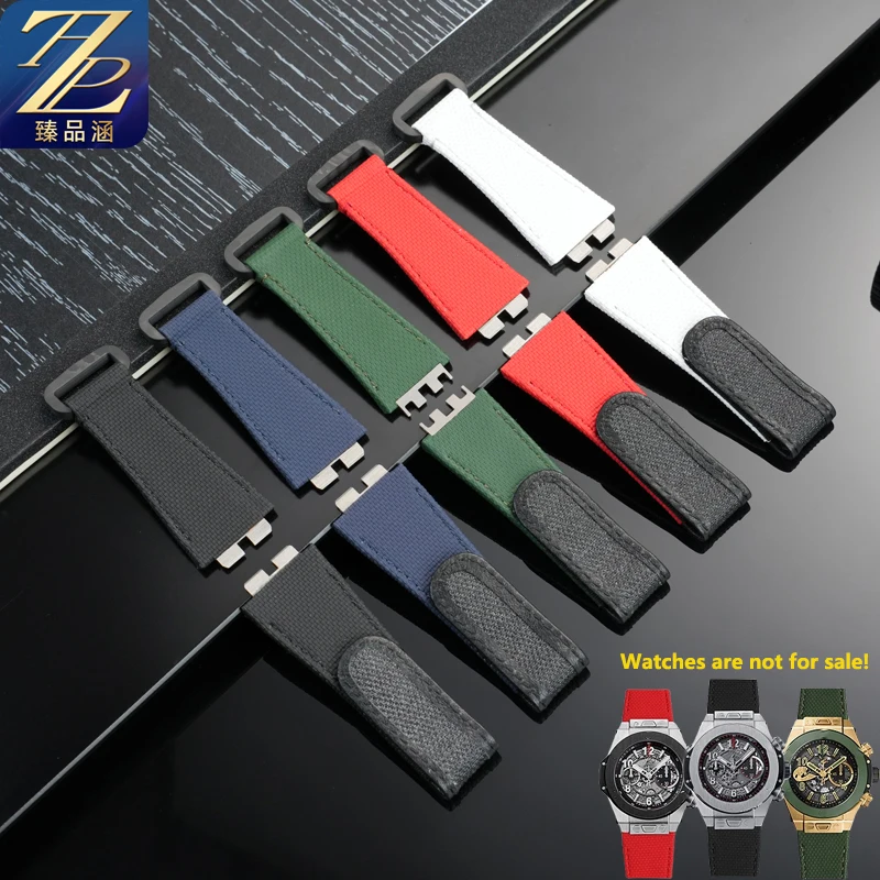 ที่กําหนดเอง FKM นาฬิกาสําหรับ Hublot Big Bang BIGBANG series 441 411 614 645 Easy to stick fluororubber watchband สร้อยข้อมือผู้ชาย