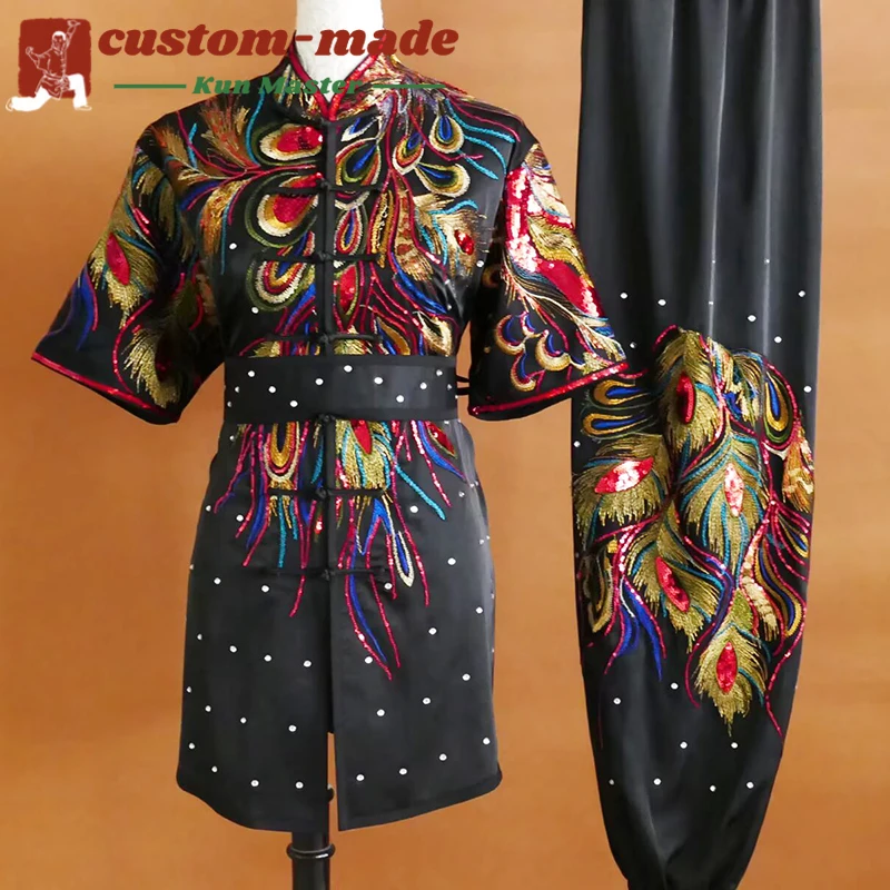 

Custom Martial Arts Uniform Kung Fu Suit with Dragon Embroidery Southern Fist Long Fist Reinforced for KungFu Forms Competition