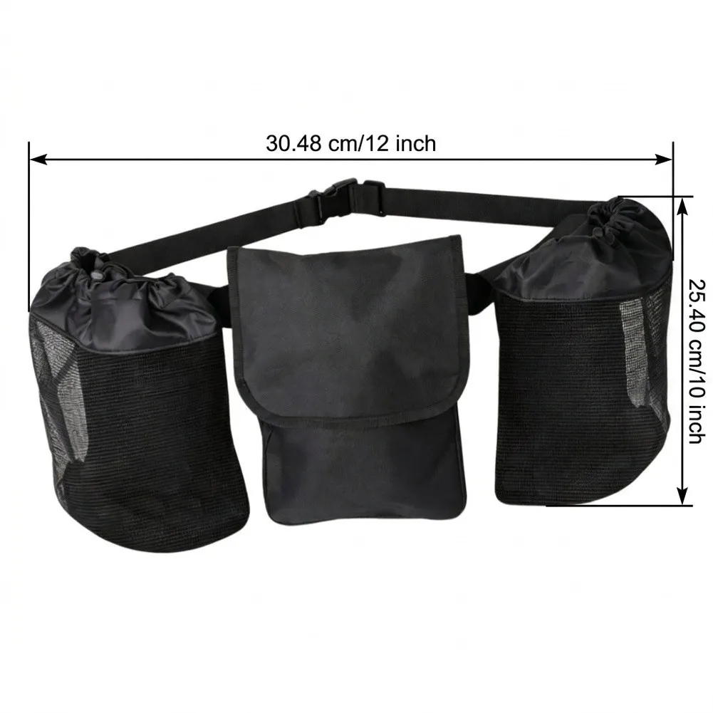 Hands-Free Waist Hanging Style Bag For Outdoor Cooking Storage Adjustable Belt 30x25cm Collection Pouch For Hikers Campers