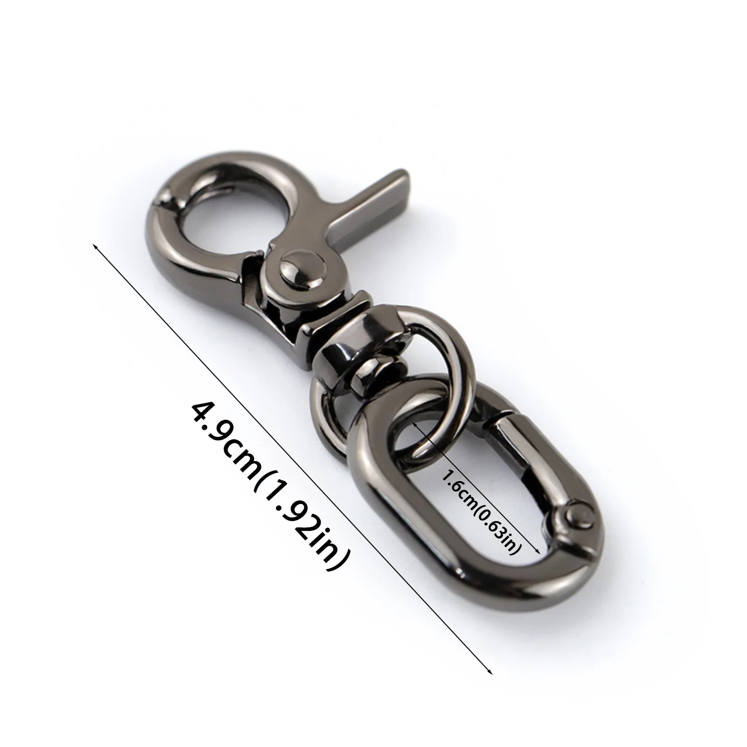 2pcs Double Opening Keychain Clip, Swivel Spring Snap Hooks