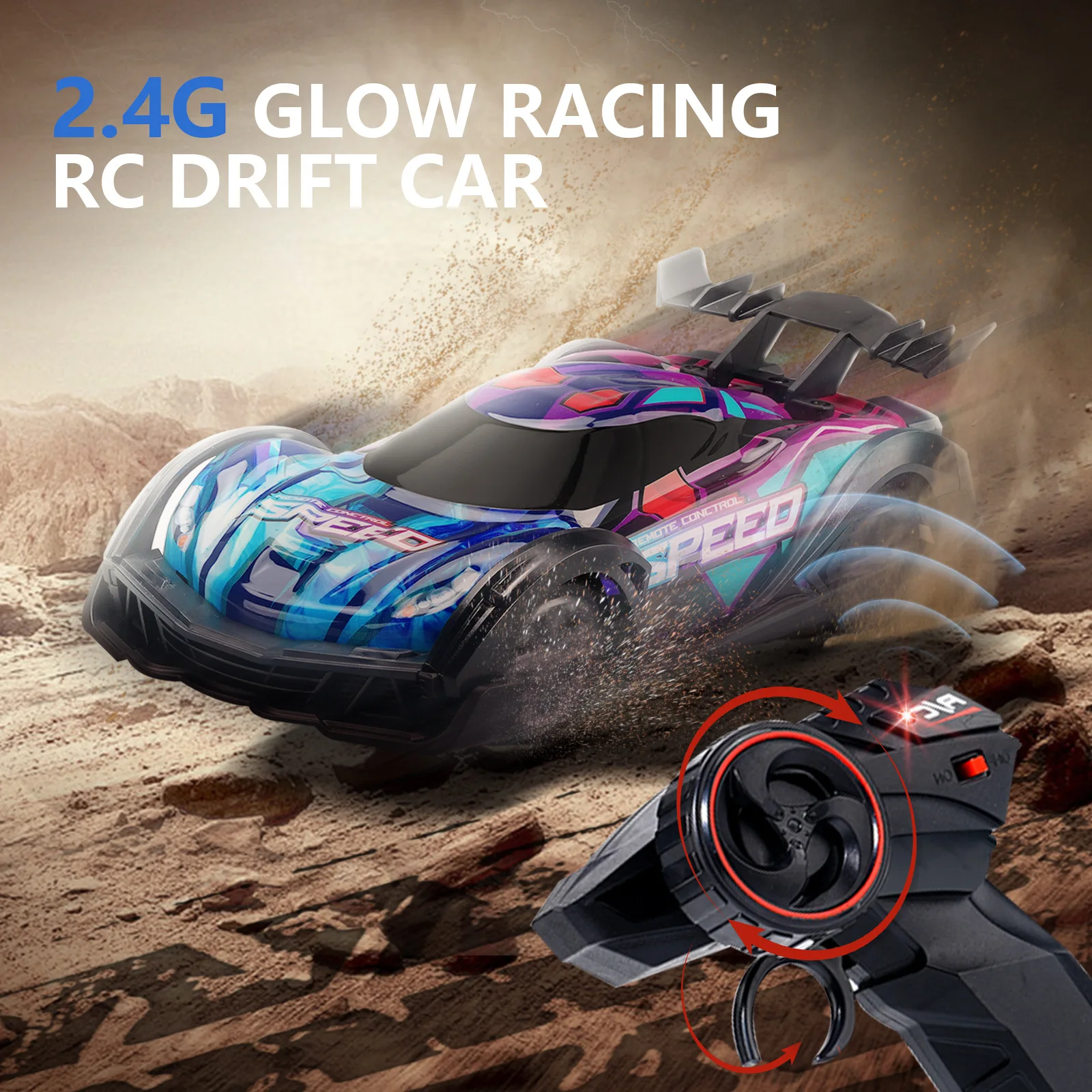 

Mini Drift Car Racing 2.4Ghz Radio Controlled Toys High Speed Drift Race Cports with Led Lights RTR