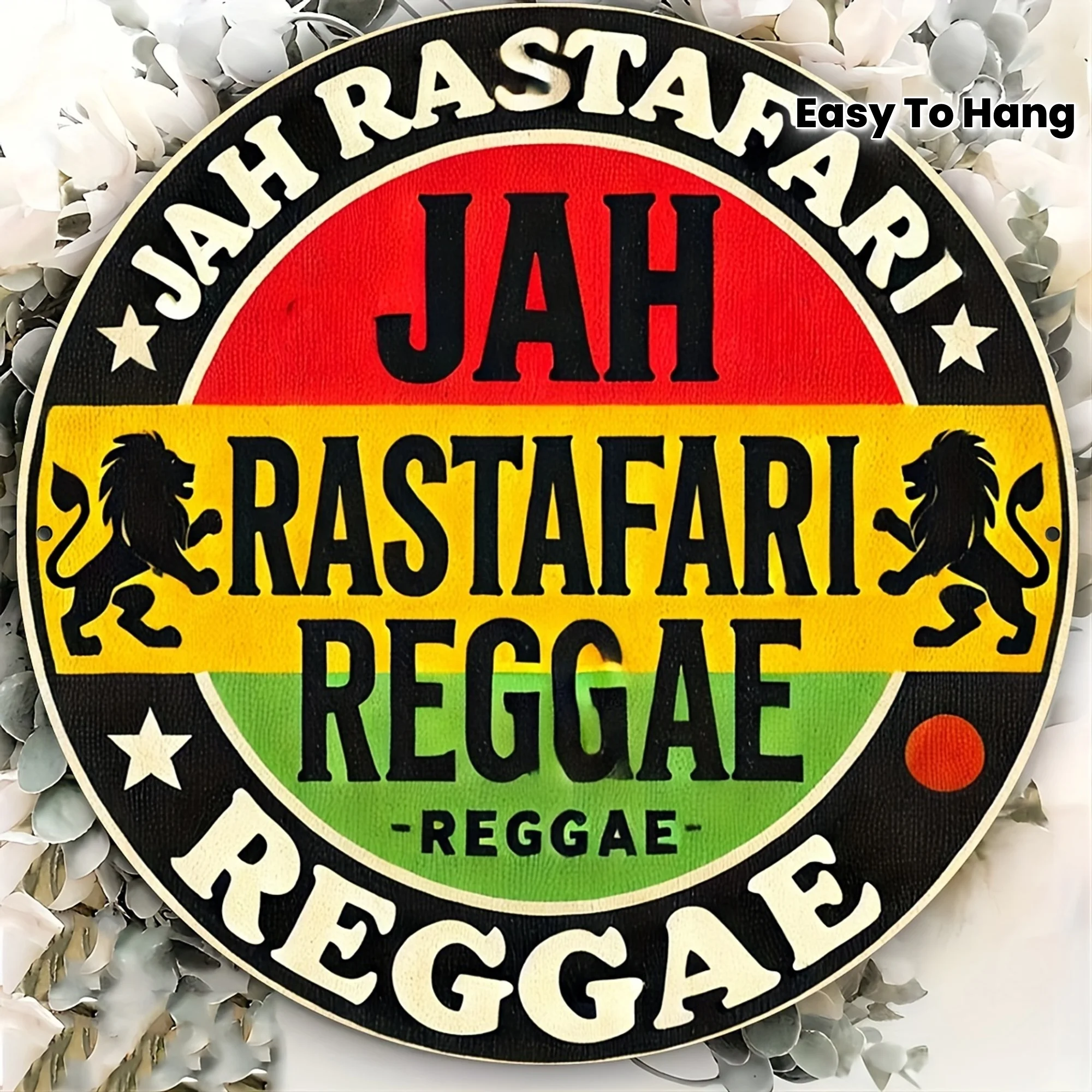 1pc Retro Rastafari Reggae Metal Aluminum Wall Art Sign, Easy to Hang, Durable, Ideal for Indoor & Outdoor Decor, Home, Garden