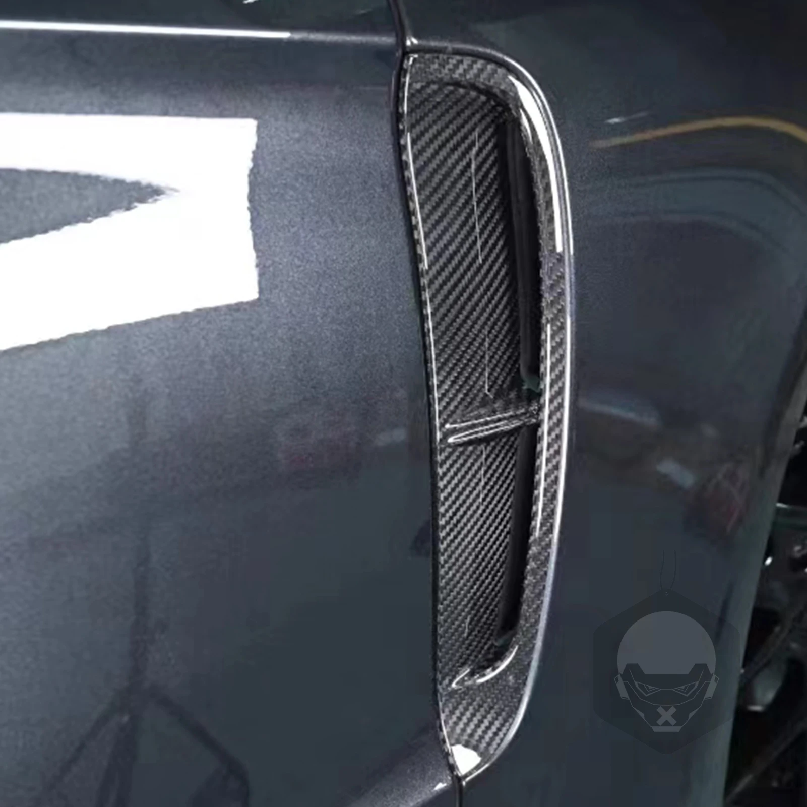 Car Outer Body Air Spoiler Vent Panel Compatible with Porsche Panamera 971 2019-2022 Exterior Trim Carbon Fiber Hardware Sticker