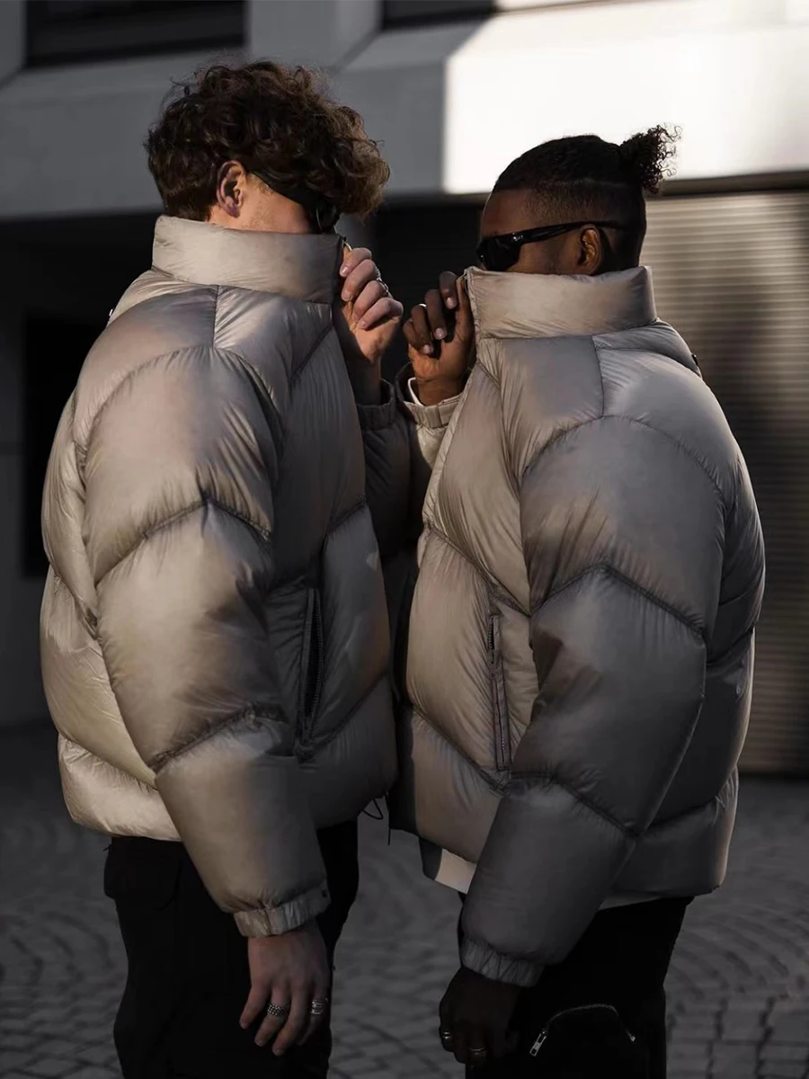 

YDO American Sle Thiened Men's Winter Jaet Stand Collar down Cotton Bread Coat Warm Windproof Ci Casual Youth Faion