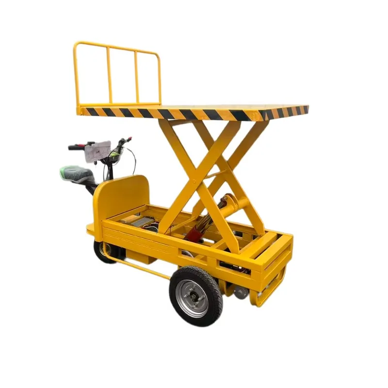 Lifting Cart Factory Four-wheel Electric Flatbed Truck Trolley Carts