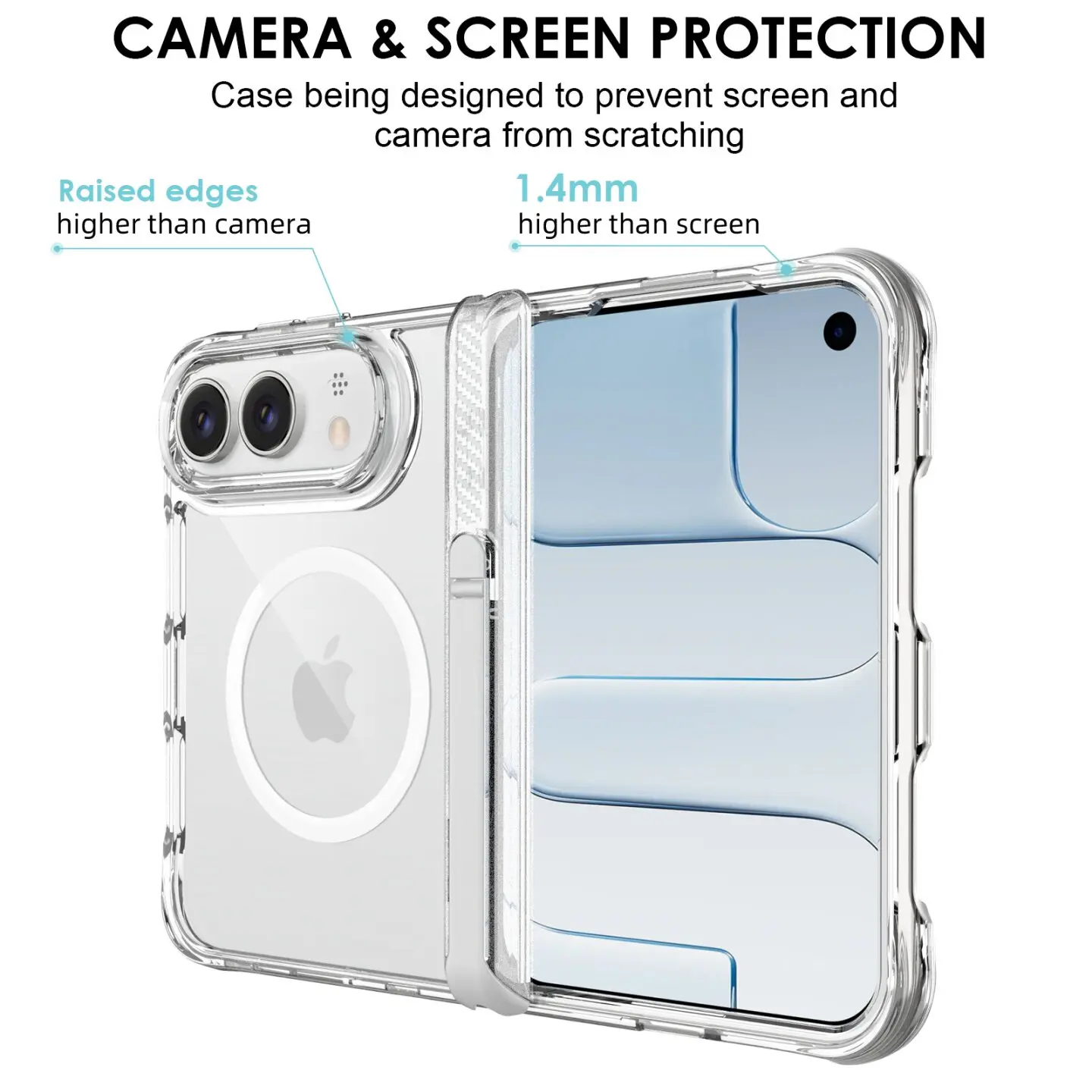 NEW Clear Shockproof Hinge Bracket Phone Case For iPhone 18 Duo For iPhone 18 Fold Ultra Magnetic Folding Hard Protect Cover