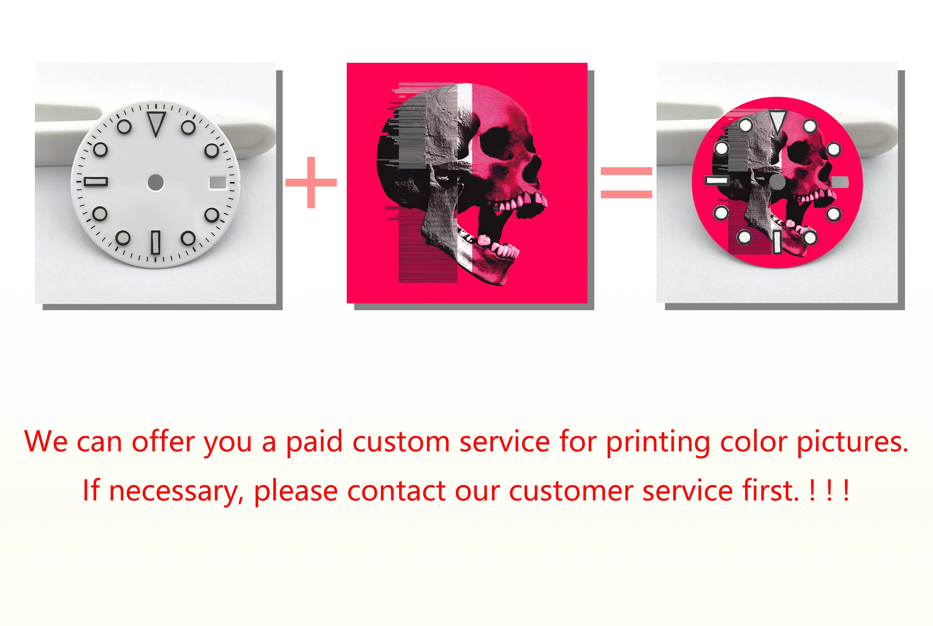 40mm Creative custom NH35 watch Color pattern printing dial Stainless steel sapphire glass Blue luminous NH35 Movement DIY watch view 6