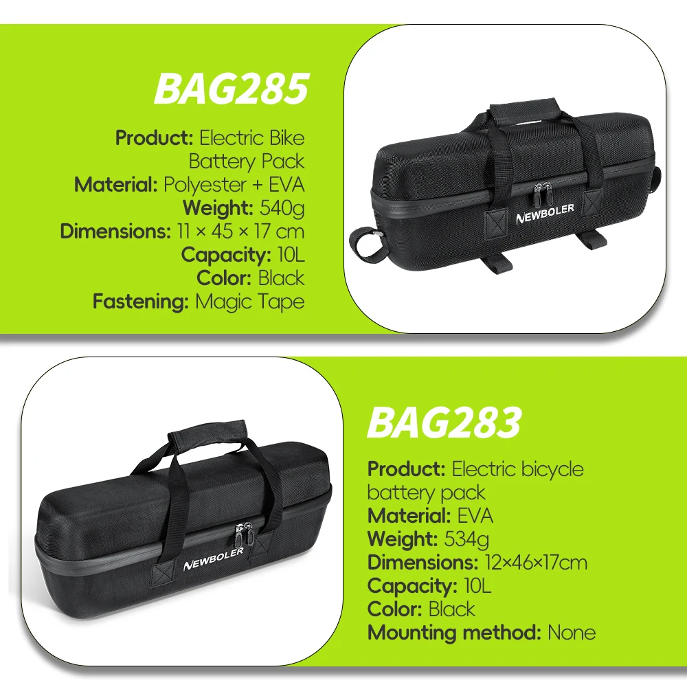 E-Bike 10L Large Capacity Mountain Bike Battery Storage Bag Waterproof Battery Storage Bag Bags for Electric Bicycle Battery