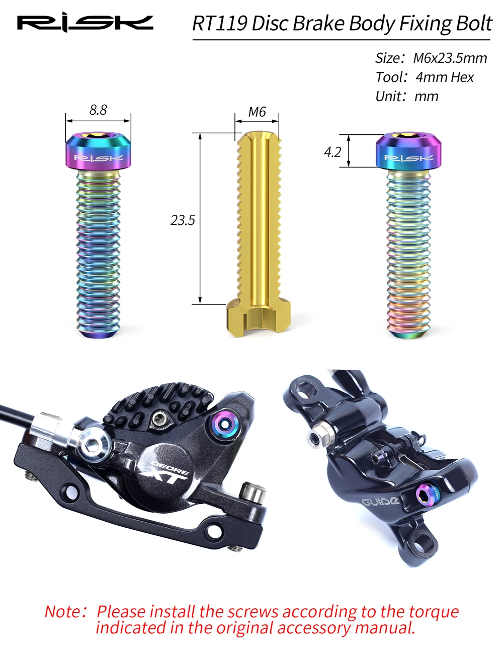 Titan-Fahrrad-Öl-Scheibenbremsschrauben-Set, Bremsstopfen, Haltstift, gebrannte Nippel, Kompressionsmutter, Bremssattelschrauben für XT M8000 – Detail 6