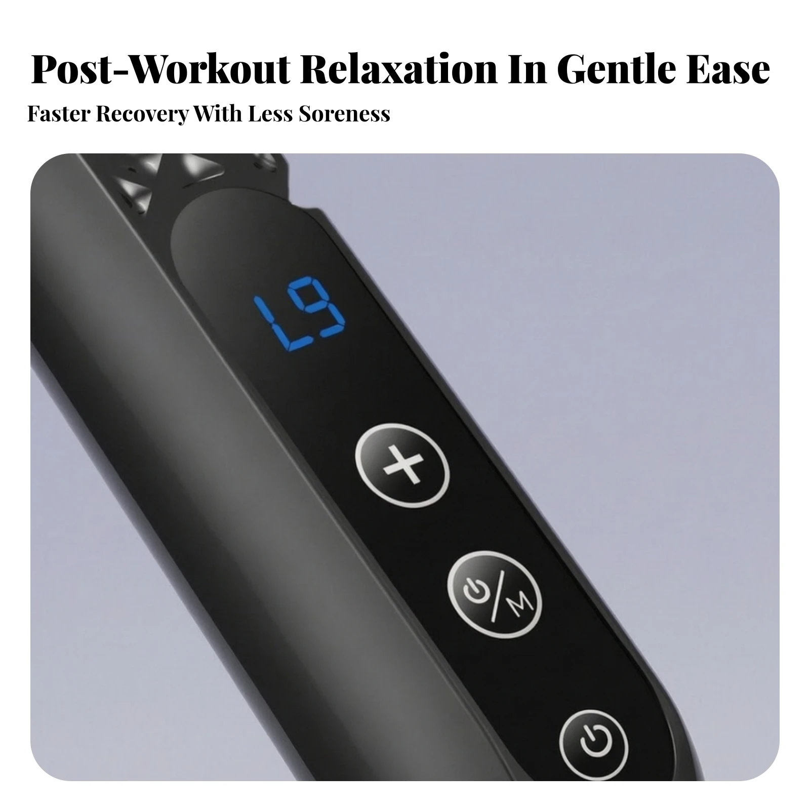Curved Handle Massage Ergonomic Massage with Interchangeable Heads Handheld Body Massager Cordless Portable for Athletes