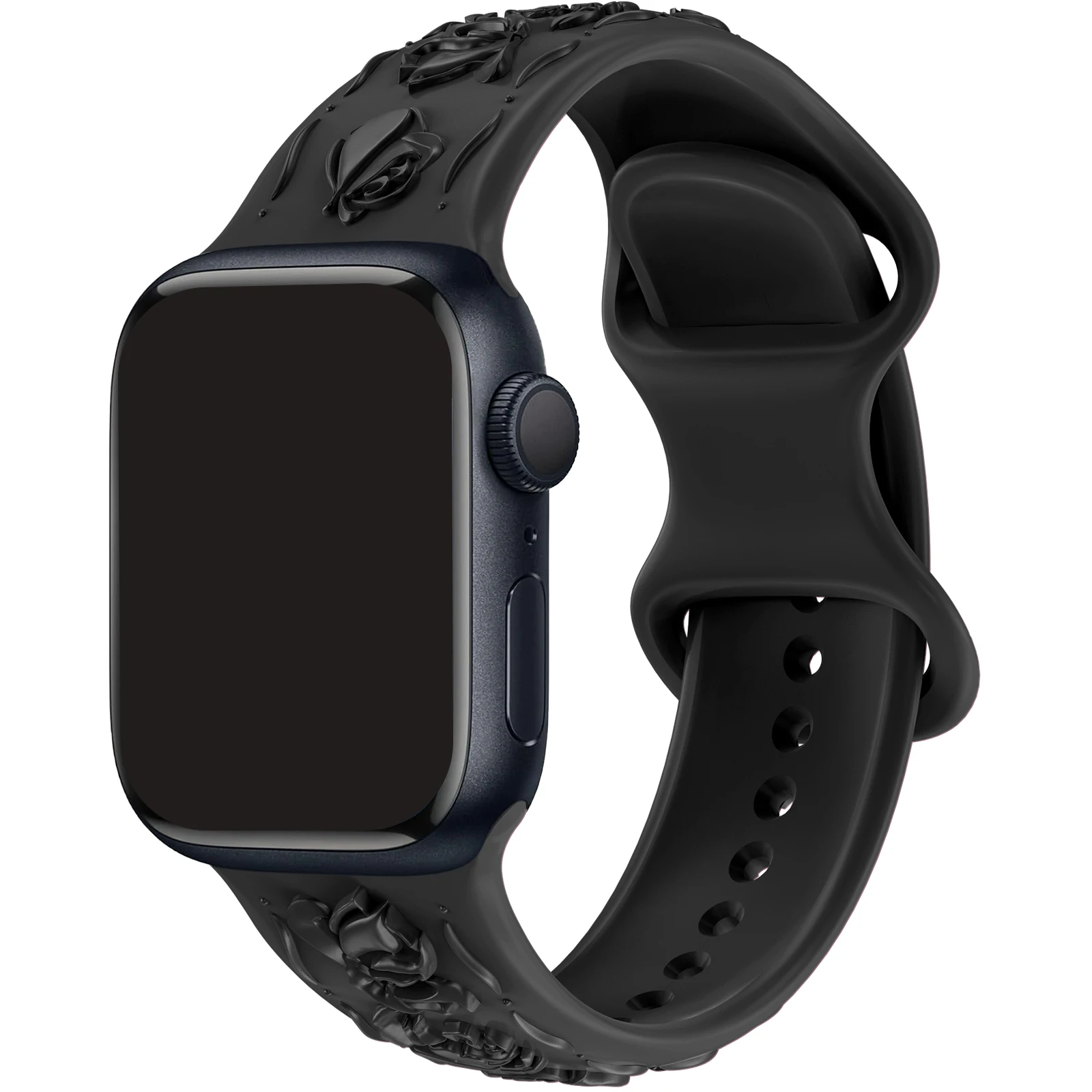 

YAYUU Rose Carving Silicone Band For Apple Watch Strap 42-49mm 38-42mm Sport Strap iwatch Series 10 9 8 7 6 5 4 3 2 1 SE Ultra 2