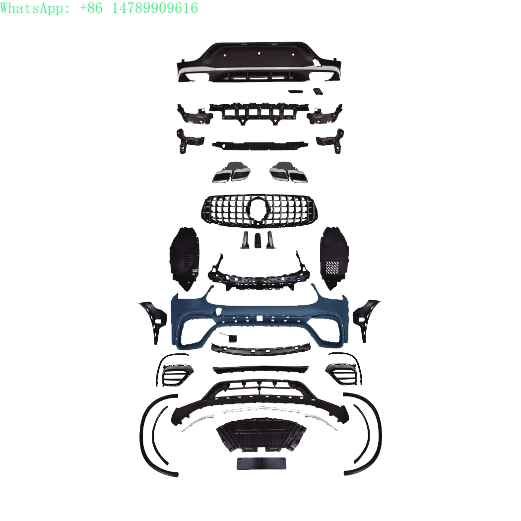 

C253 Old to New Body Kit for 16-18 GLC Class C253 Coupe Upgrade 20-22 GLC63 Body Kit with Headlight Bumper Diffuser