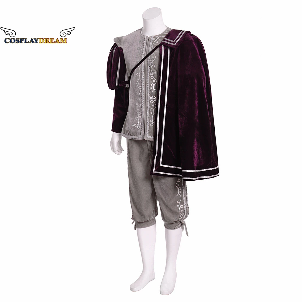 Custom Made Queen Elizabeth Tudor Period Cosplay Costume Medieval Mens Cosplay Outfit Adult Victorian Renaissance Grey Suit