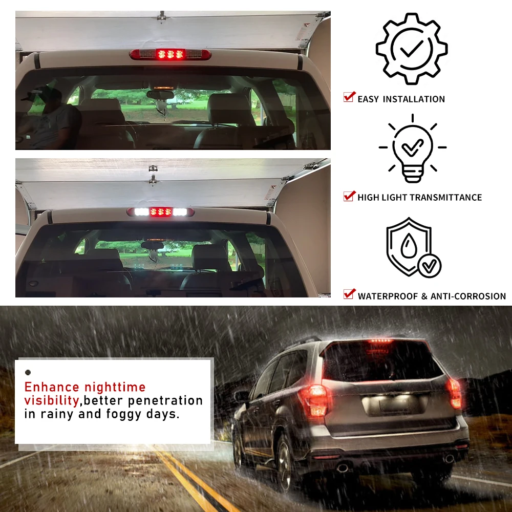 25890530 25834790 Third Brake Light Cargo Lamp Fit For 07-14 GMC Sierra Chevy Silverado 1500 2500 3500  4.3L5.3L6.0L 6.6L V8