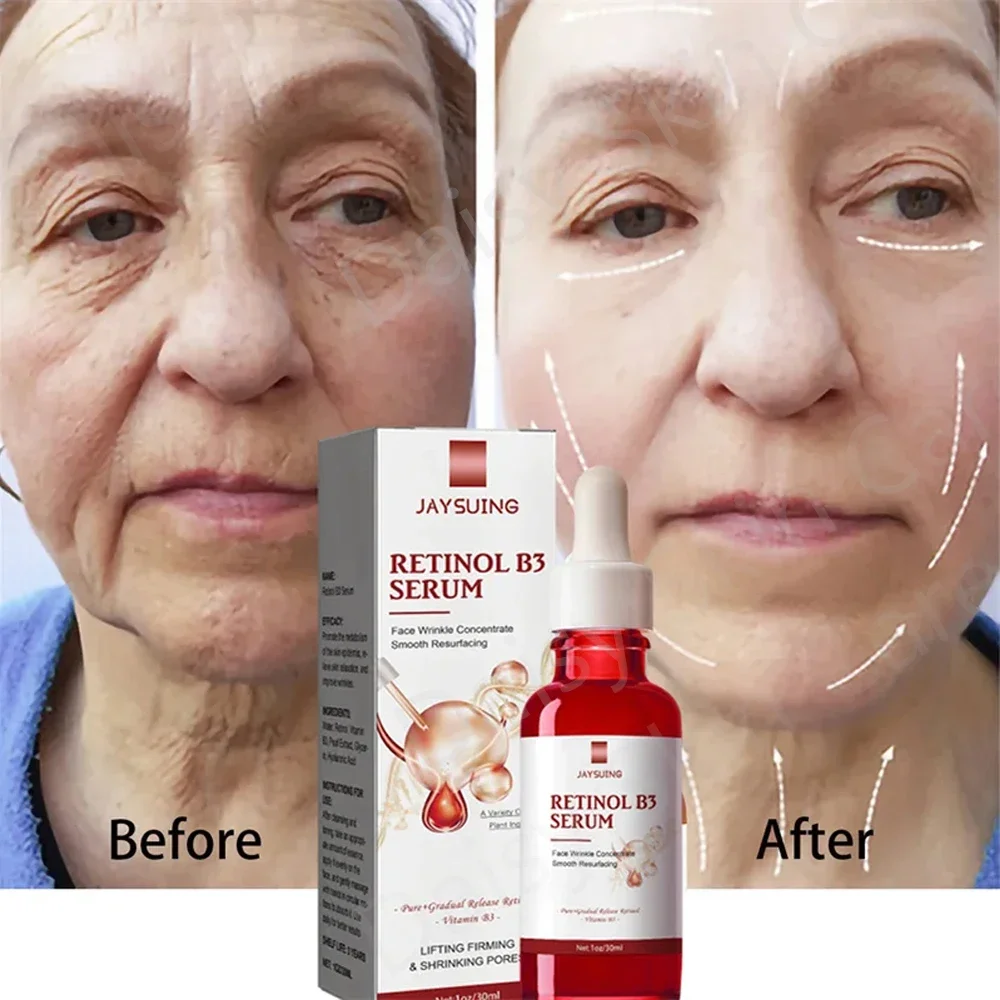 

Retinol Wrinkle Remover Face Serum Instant Firming Lifting Anti-Aging Liquid Fade Fine Lines Whitening Nourish Skin Care Product