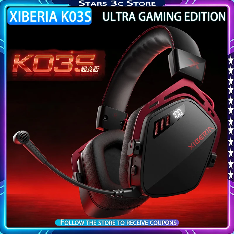 

XIBERIA K03S Ultra Gaming Edition Headphones Wireless Four-Mode Smart Battery Level Display 2.4G Low-Latency Gaming Headphones