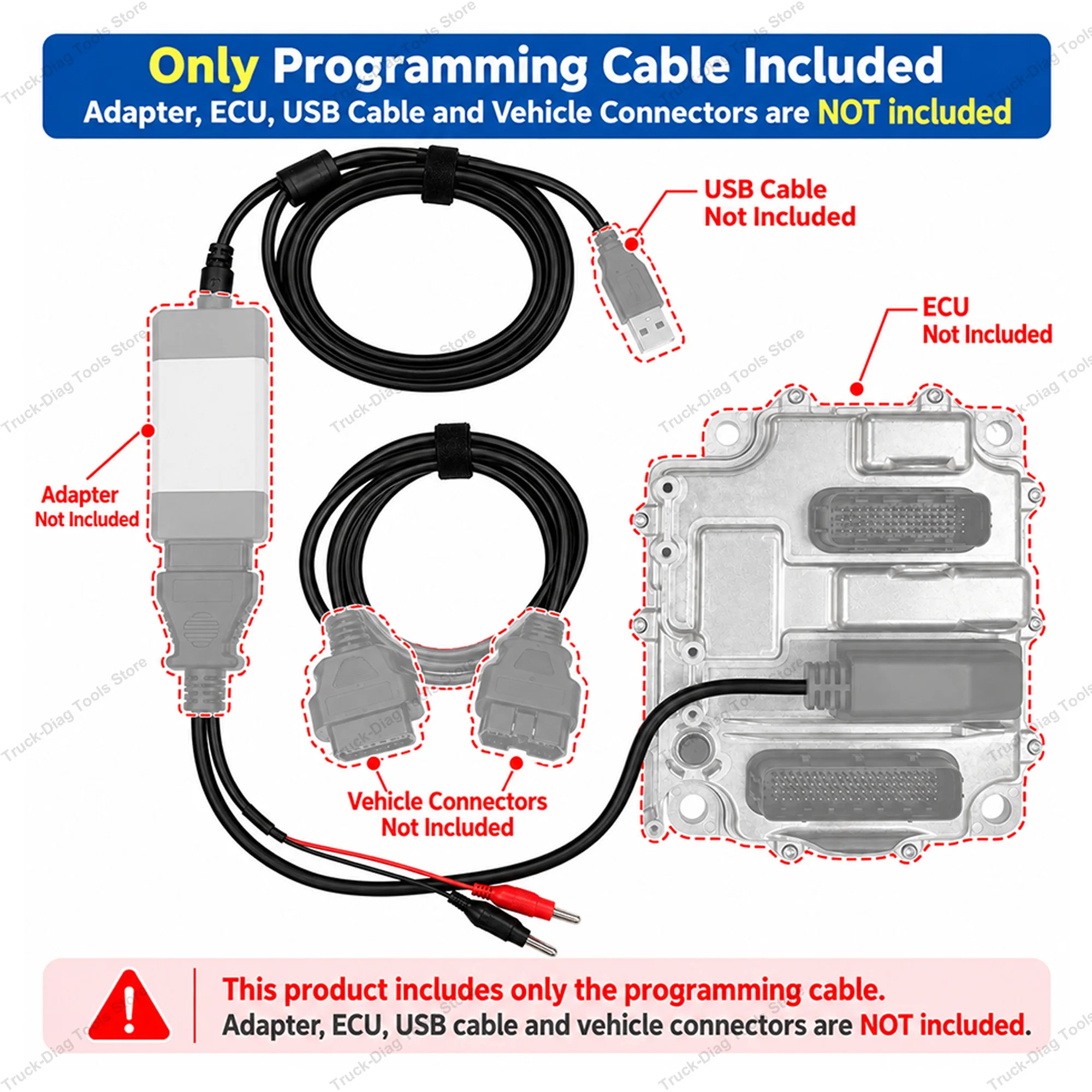 ECU Bench Programming Cable for D-A-F Compatible Truck OE Diesel Type Adapter Truck ECU Read Write Diagnostic Tool