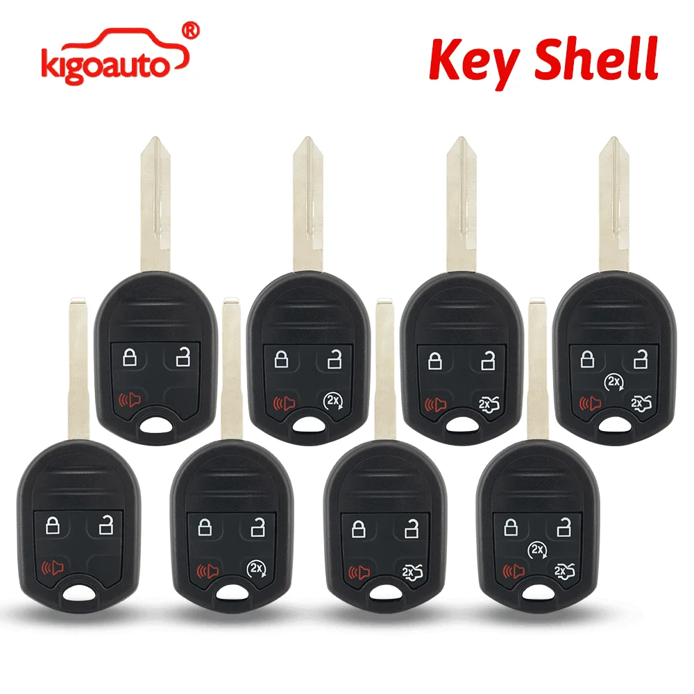 Kigoauto Remote Key Shell 3/4/5 Button HU101 FO38 for Ford Escape Fiesta Focus Transit Edge Explorer Fusion