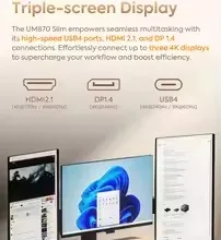 MINISFORUM UM870 Мини-ПК Ryzen 7 8745H Slim Series Windows 11 Pro DDR5 USB4.0 Wifi6E Трехдисплей HDMI2.1 Офисный компьютер для геймеров