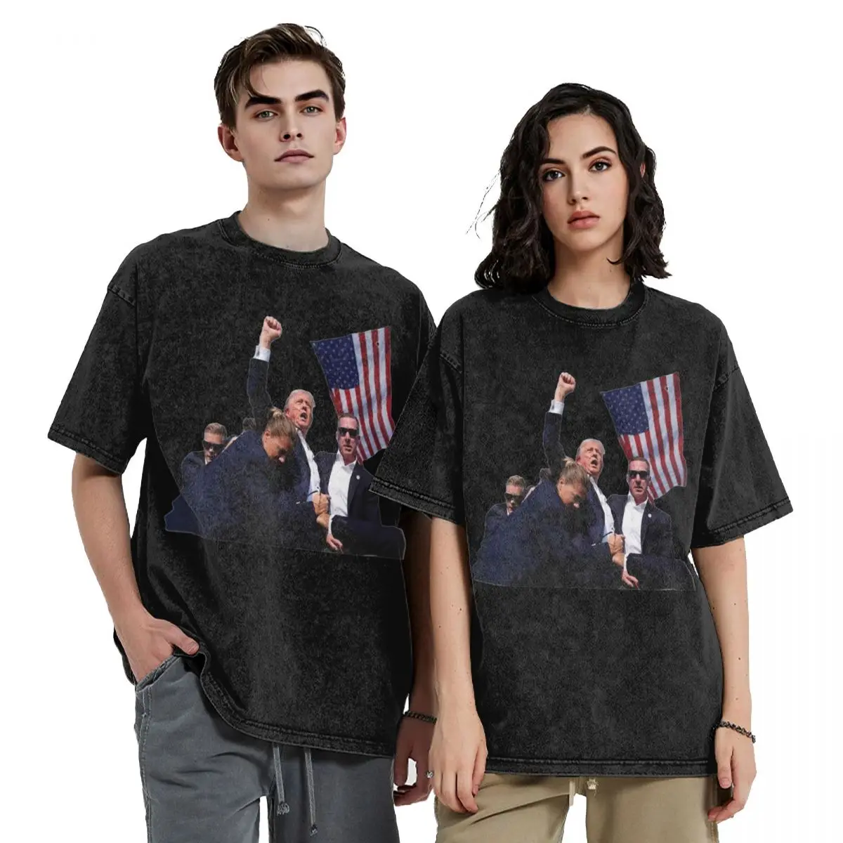 Men Women Shooting At Trump Assassination Scene T Shirts Summer Trump Got Shot Fashion T-Shirt New Arrival