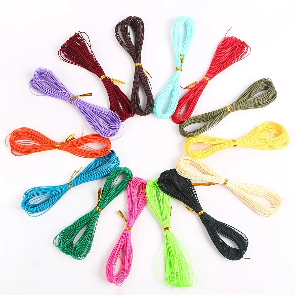 40 Colors 10m 1mm Waxed Cotton String Beading Cord Rope for DIY Bracelet Necklace Jewelry Making Supplies Accessories