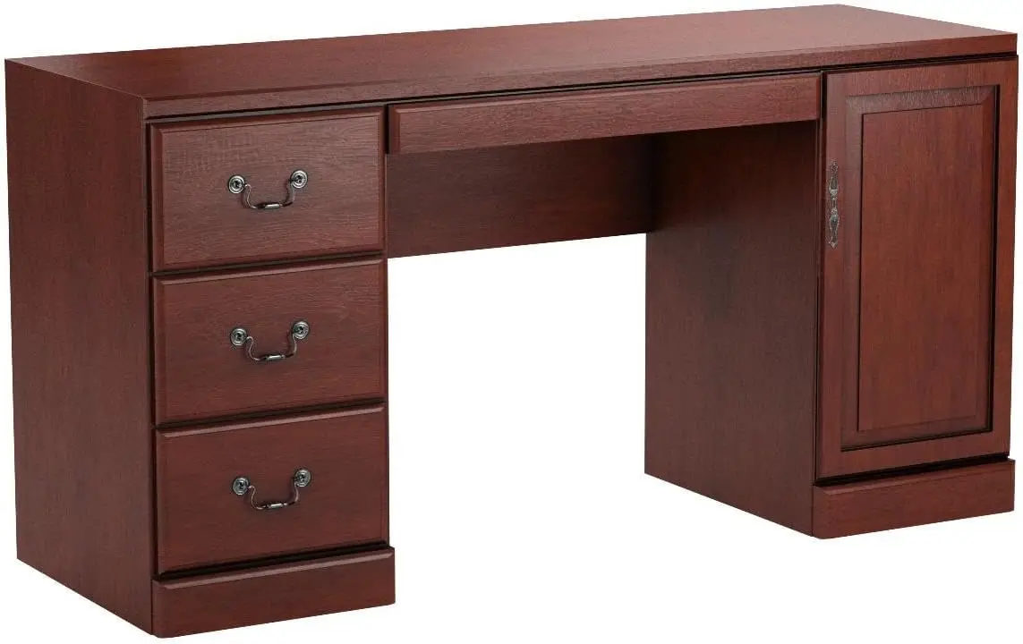 Heritage Hill 컴퓨터 Credenza, L: 59.25 인치 x W: 20.47 인치 x H: 30.24 인치, 클래식 체리