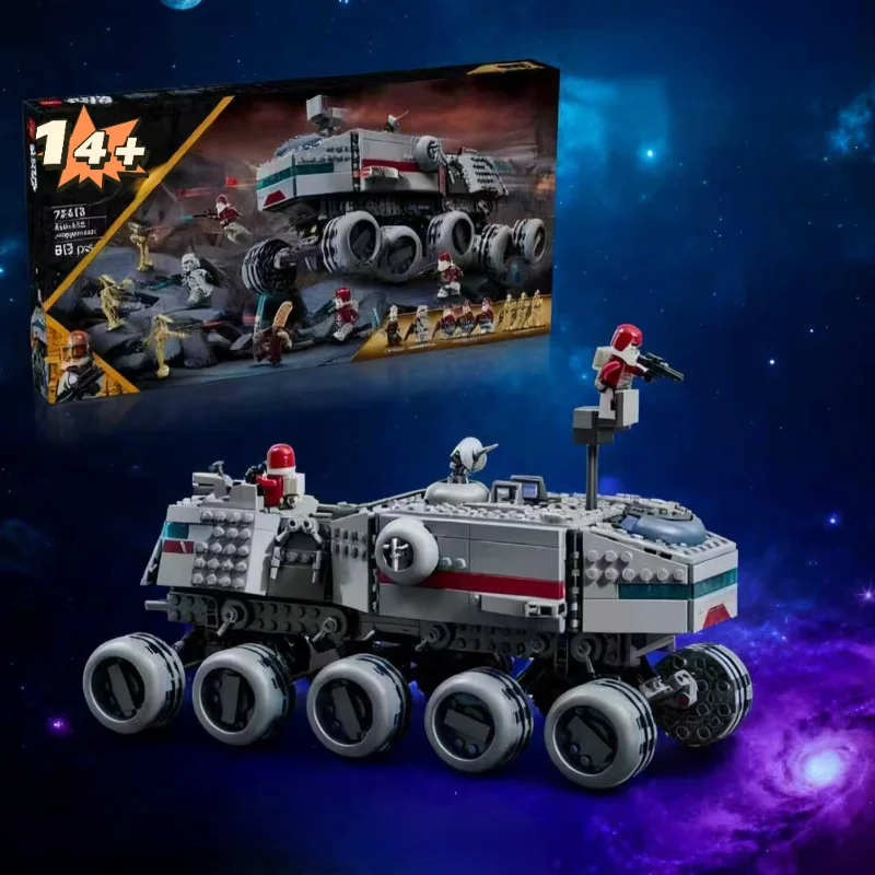 Blocs de construction Moc 75413 la république Juggernaut, 813 pièces, modèle de véhicule de Transport, jouet pour enfants, cadeau de noël et d'anniversaire, tendance