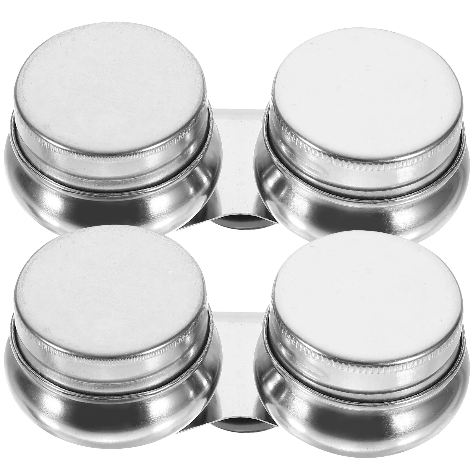 

2 Pcs Color Kettle Oil Painting Palette Cup with Lid Stainless Metal Dipper Writing Brush Steel
