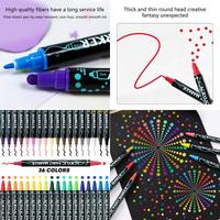 Double Ended Acrylic Marker 12/24/26/30 Colors Acrylic Paint Pen Fast drying for Painting on Paper Rock Stone Glass best sale