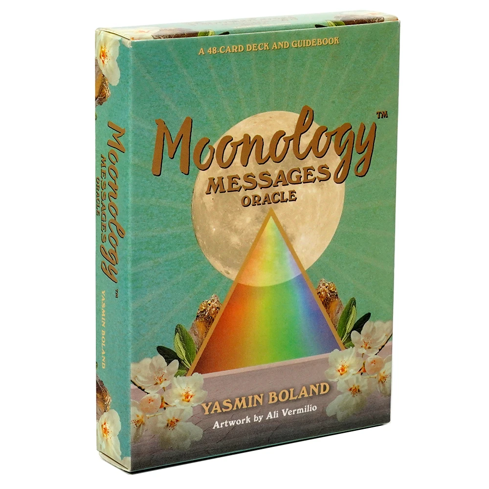 New Moonology Messages Oracle 48 Cards Fate Divination Tarot Card Table Game With Online Guidebook For Adult Children Game Gift