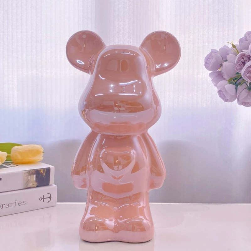 Violent bear ornament for living room; high-grade ceramic money pot for home decoration; gift. - view 5