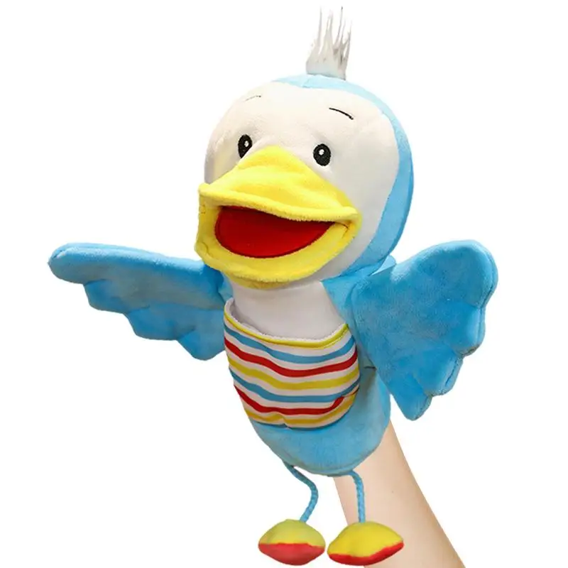 

Hand Puppets For Kids Duck Cartoon Interactive Toy Soft Children Toy With Movable Mouth Animal Plush Toy For Hugging Accompany