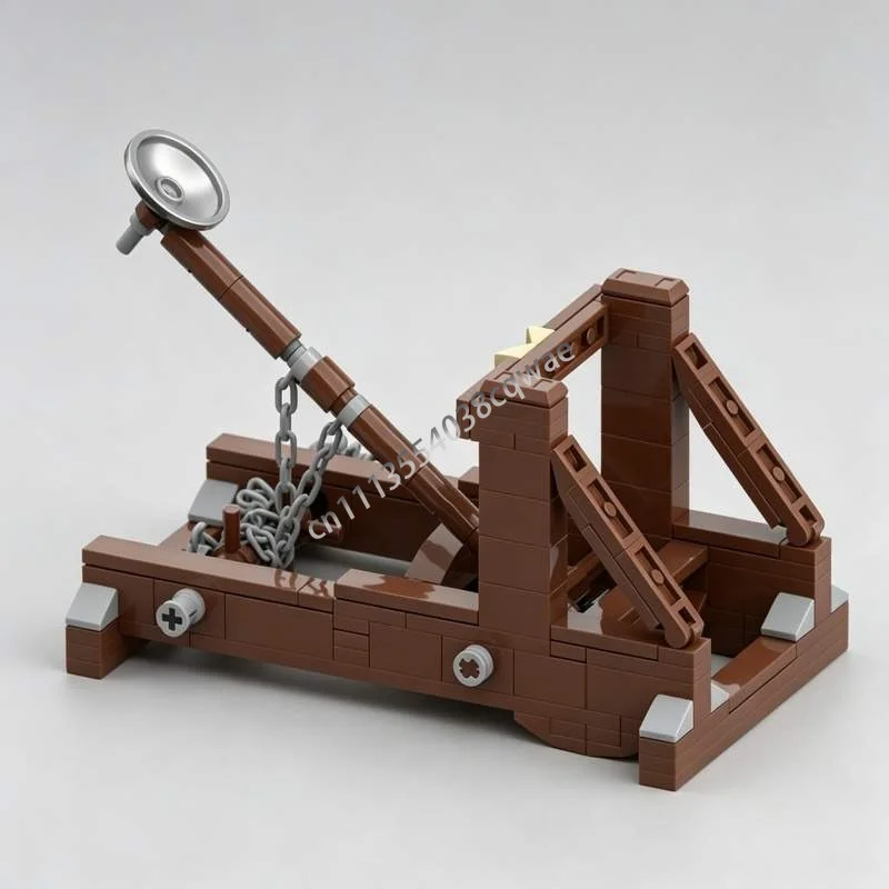 147PCS Medieval Catapult Onager Building Blocks Model Siege MOC Custom Puzzle DIY Creative Assembly Educational Toy Popular Gift
