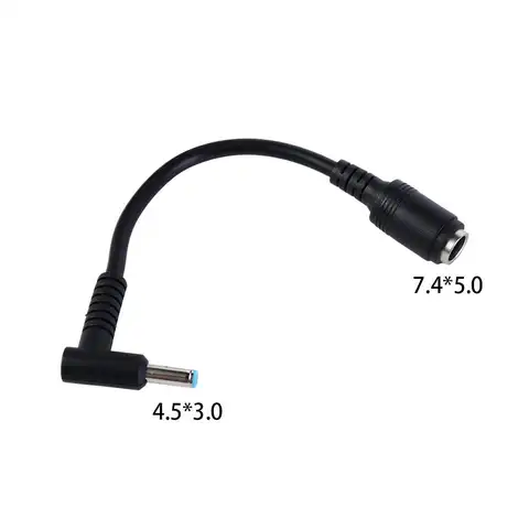 노트북 컨버터 충전기 커넥터 암 엘보 스위치 핀, 7.4x5.0mm, 4.5x3.0mm, 수 7.4x5.0mm-4.5x3.0mm DC 전원 어댑터