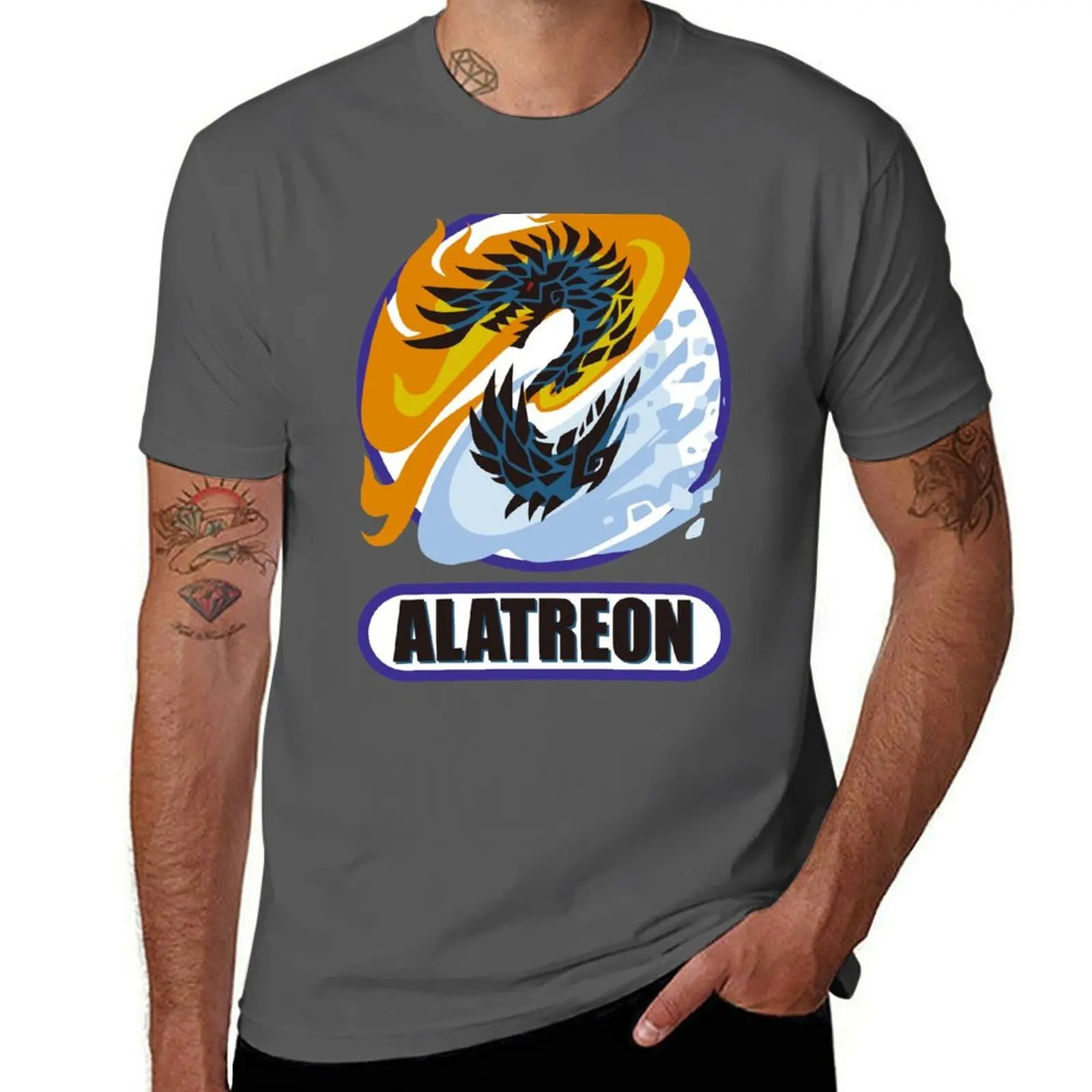 

Alatreon - Iceborne Monster World Hunter T-Shirt Work Wear Short Sleeve T-Shirt