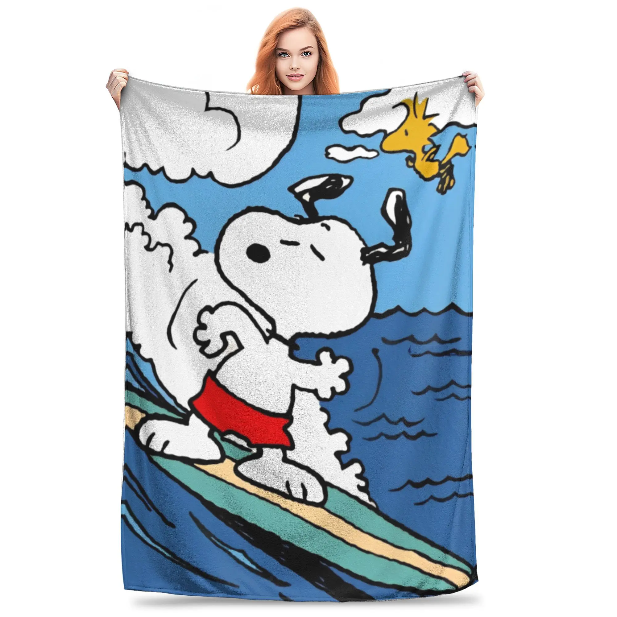 Snoopy Cartoon Peanuts Comic Blanket Lightweight Warm  Throw Blankets for Bed 50x60 Inches Multi-size Throws And Blankets