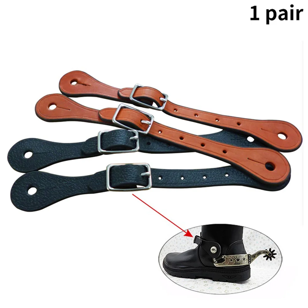 

2Pcs Western Protective Spur Strap Adjustable Boot Straps Single Ply Spur Straps For Boots Western Women Men Horse Riding