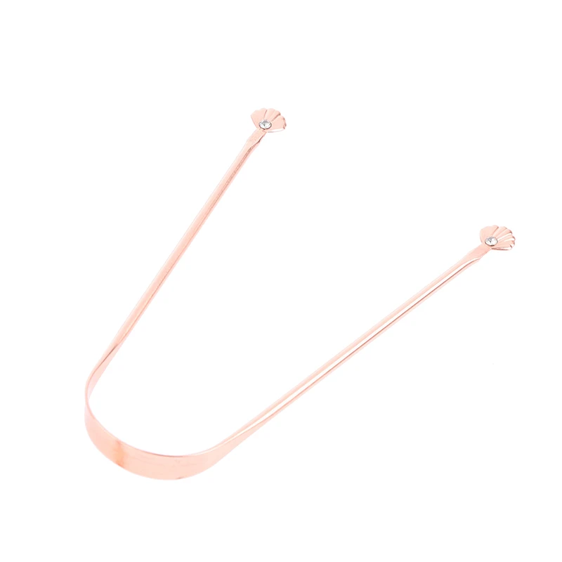 New style 1PC Copper Tongue Scraper Cleaner Scraper Men Women Soft Silicone Toothbrush Dental Oral Care Hygiene Health Care Tool
