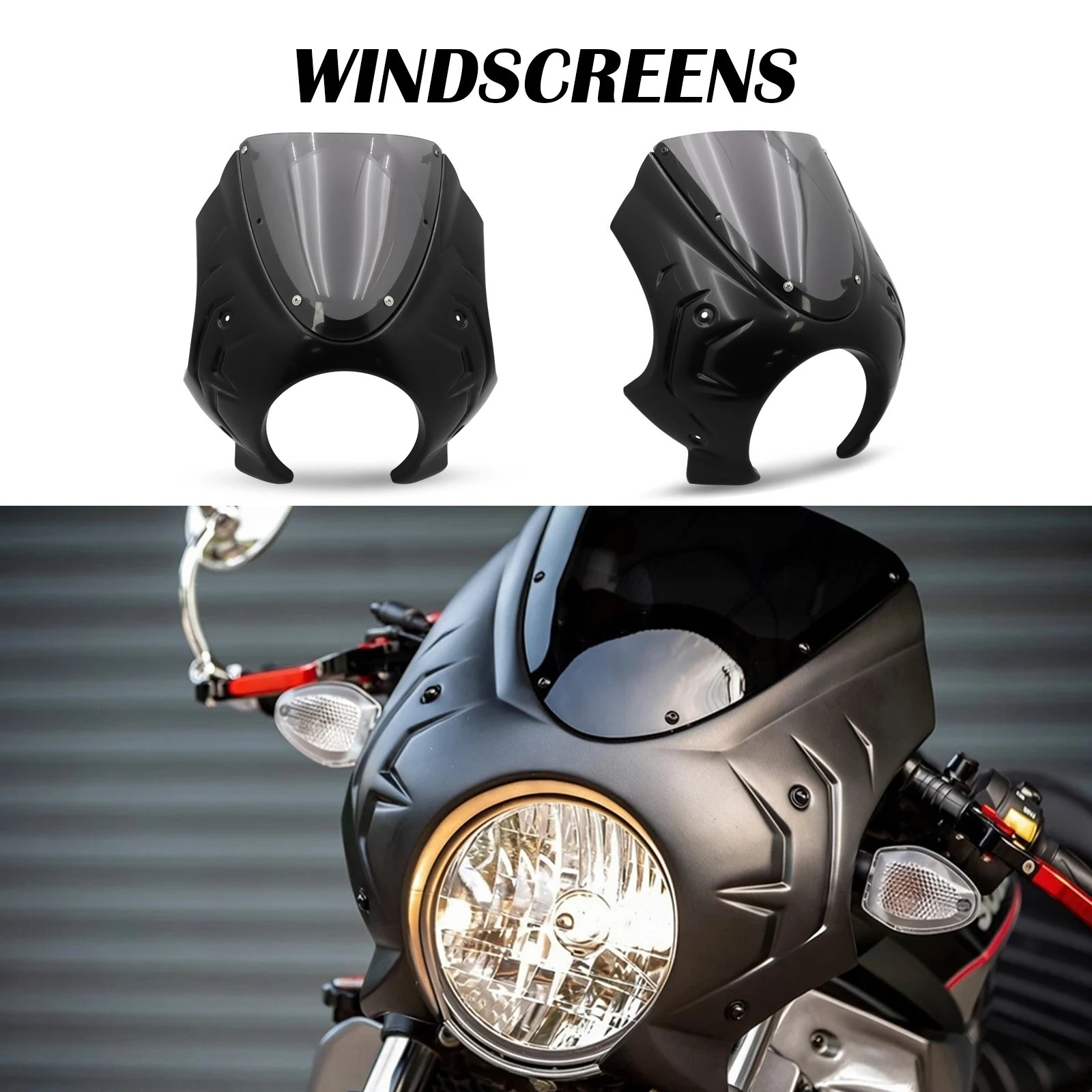 

Motorcycle Front Headlight Fairing Retro Wind Screen Cover For SV650X sv650x 2019-2020 Windscreen Protection Wind Guard